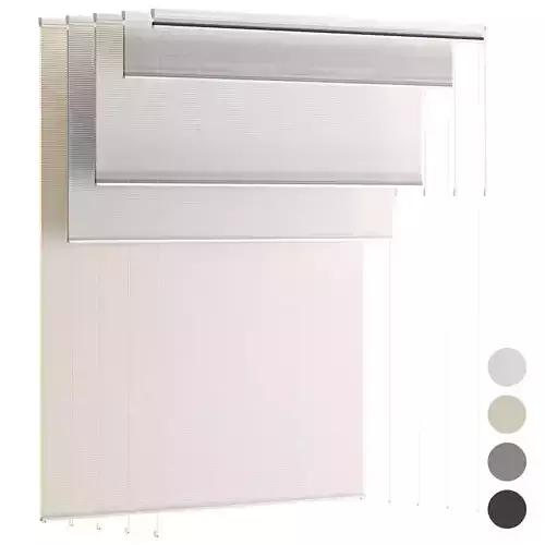 Fabric Pleated Blind Bandalux Set 01 3D model
