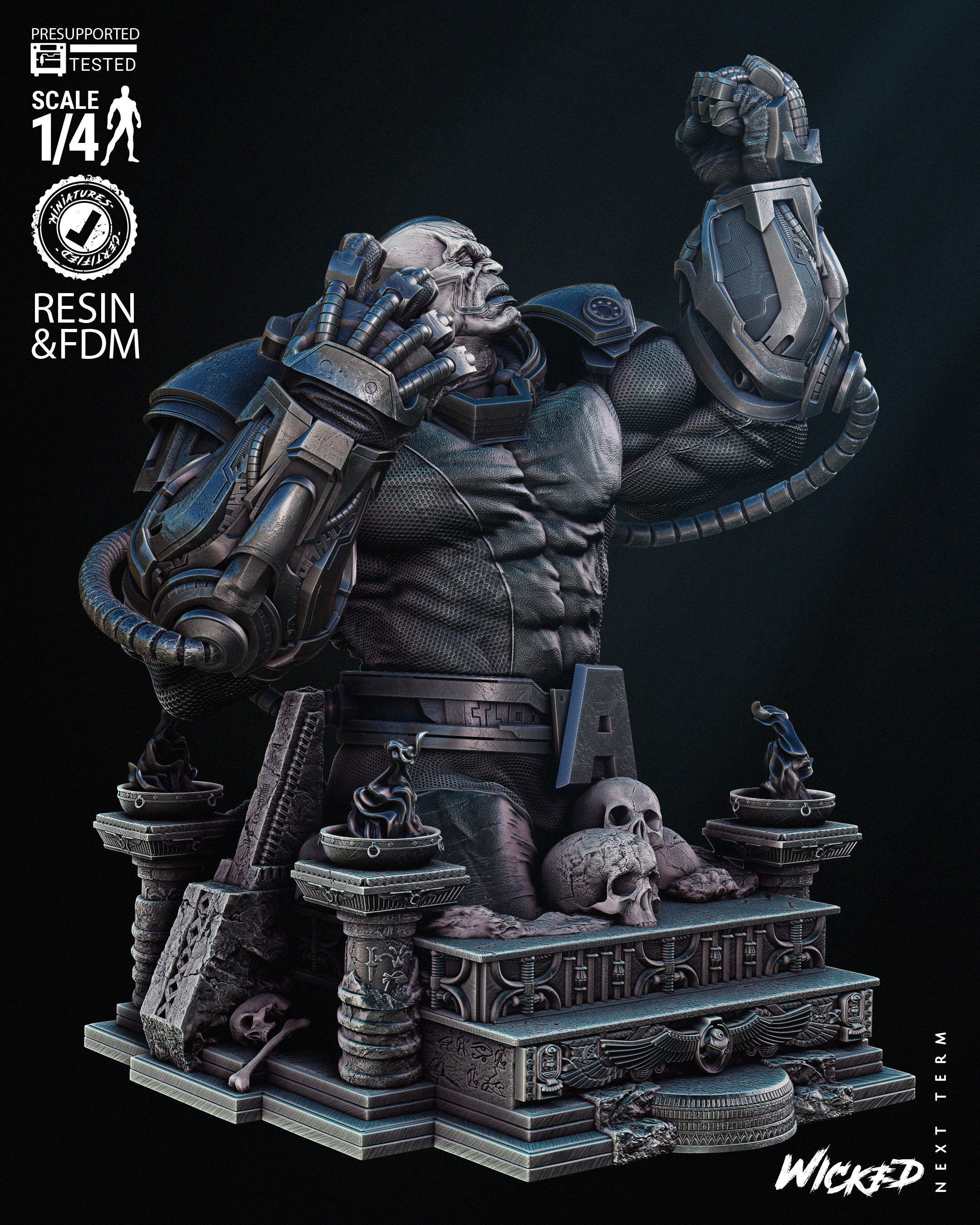 Wicked Marvel Apocalypse Bust Tested for 3D printing 3D print model_22