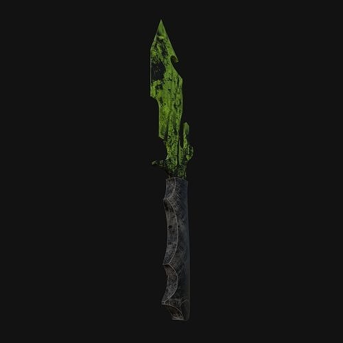 Venomous Vortex Poisonous 3D Model Dagger for Digital Spies 3D model