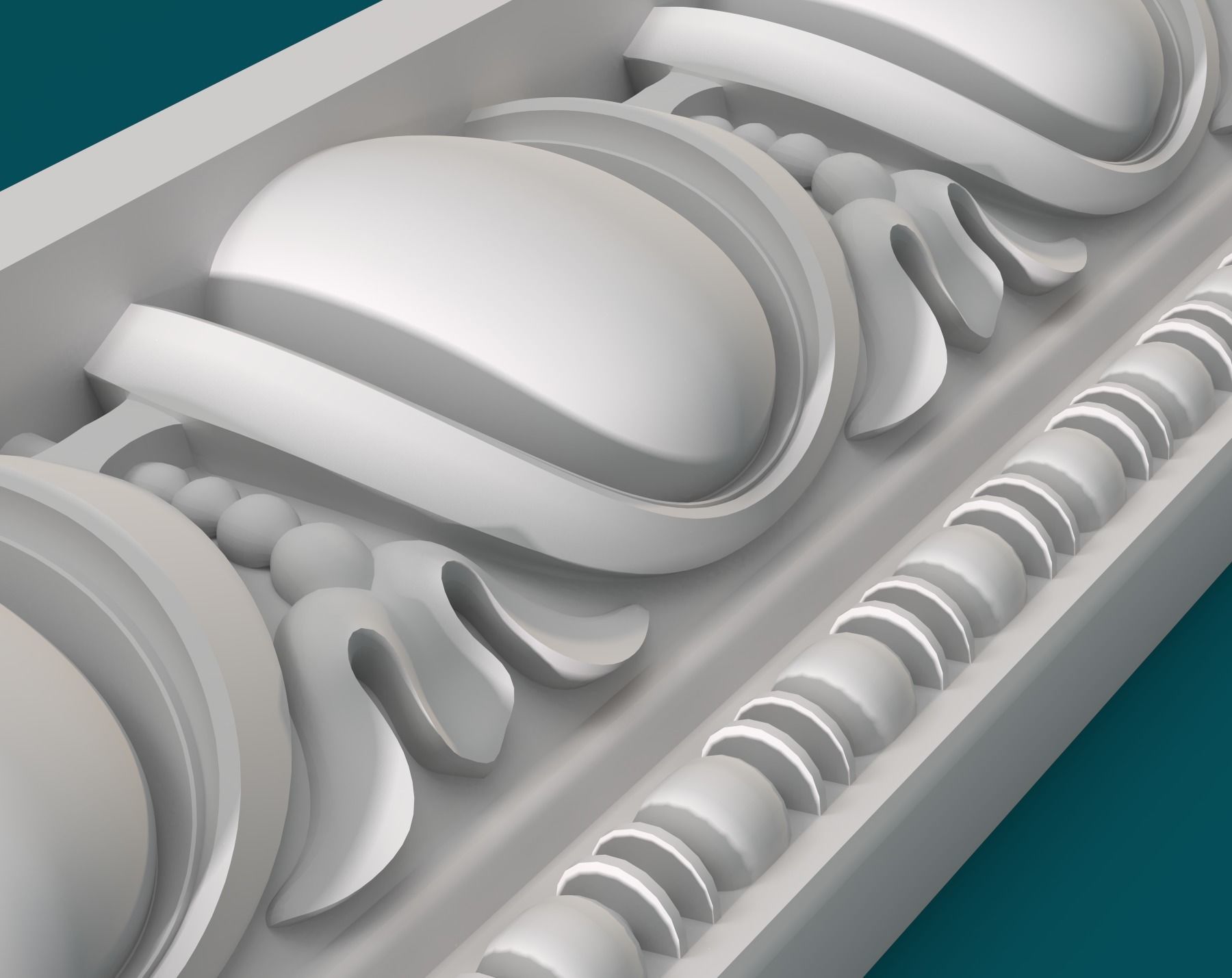 Molding baroque 001 3D print model_5