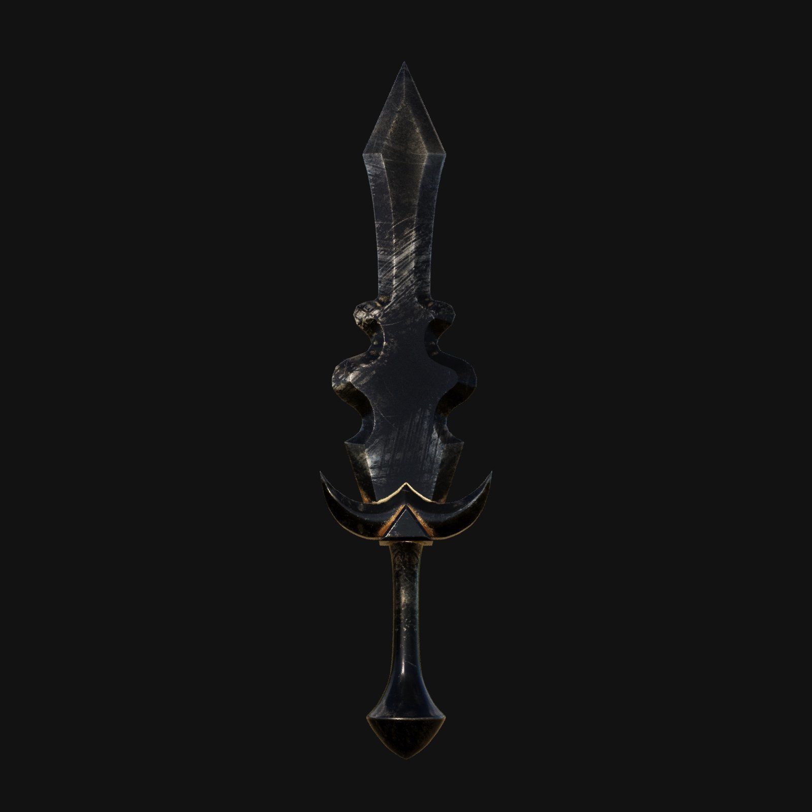 Serpents Sting Venomous 3D Model Dagger for Digital Spies 3D model_2