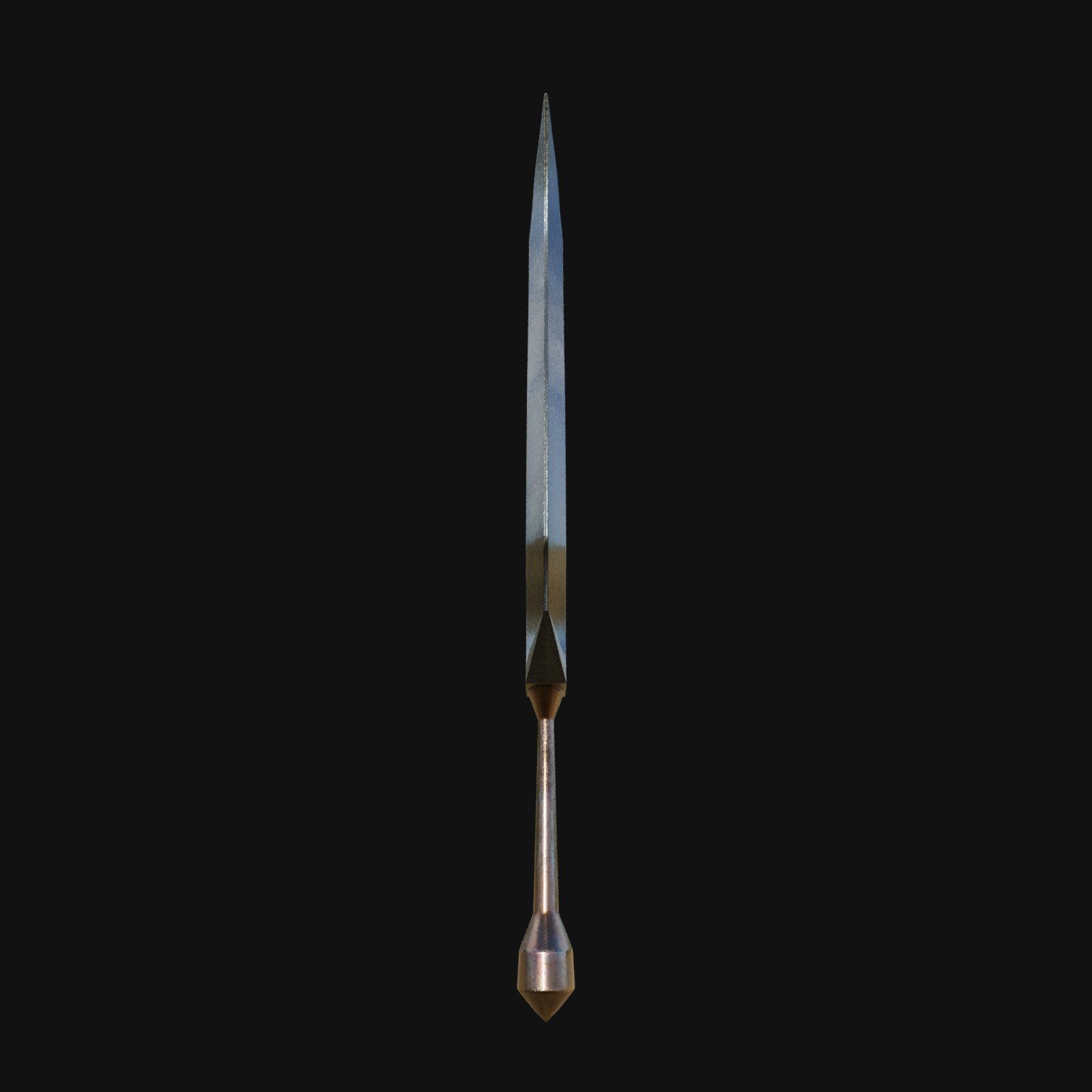 Frostbite Blade Icy 3D Model Dagger for Digital Assassins 3D model_9