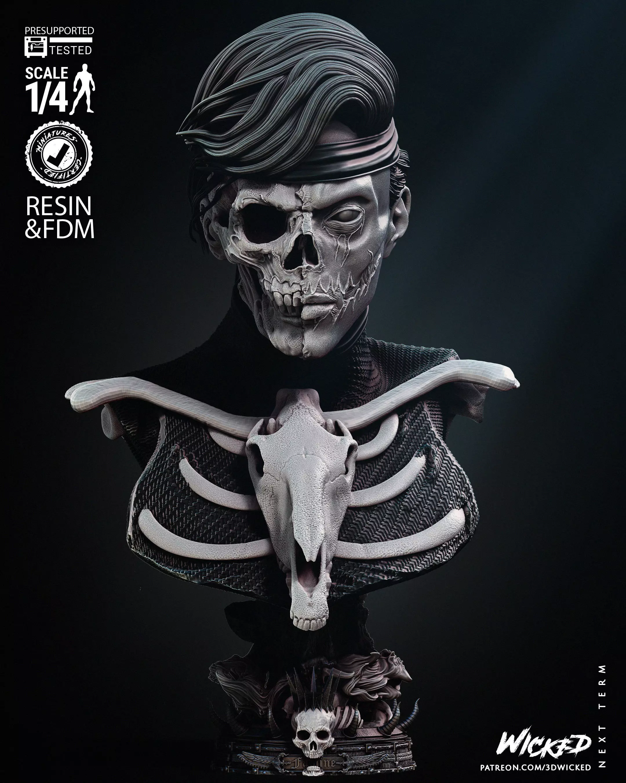 Wicked Marvel Famine Bust Tested for 3D printing 3D print model_0