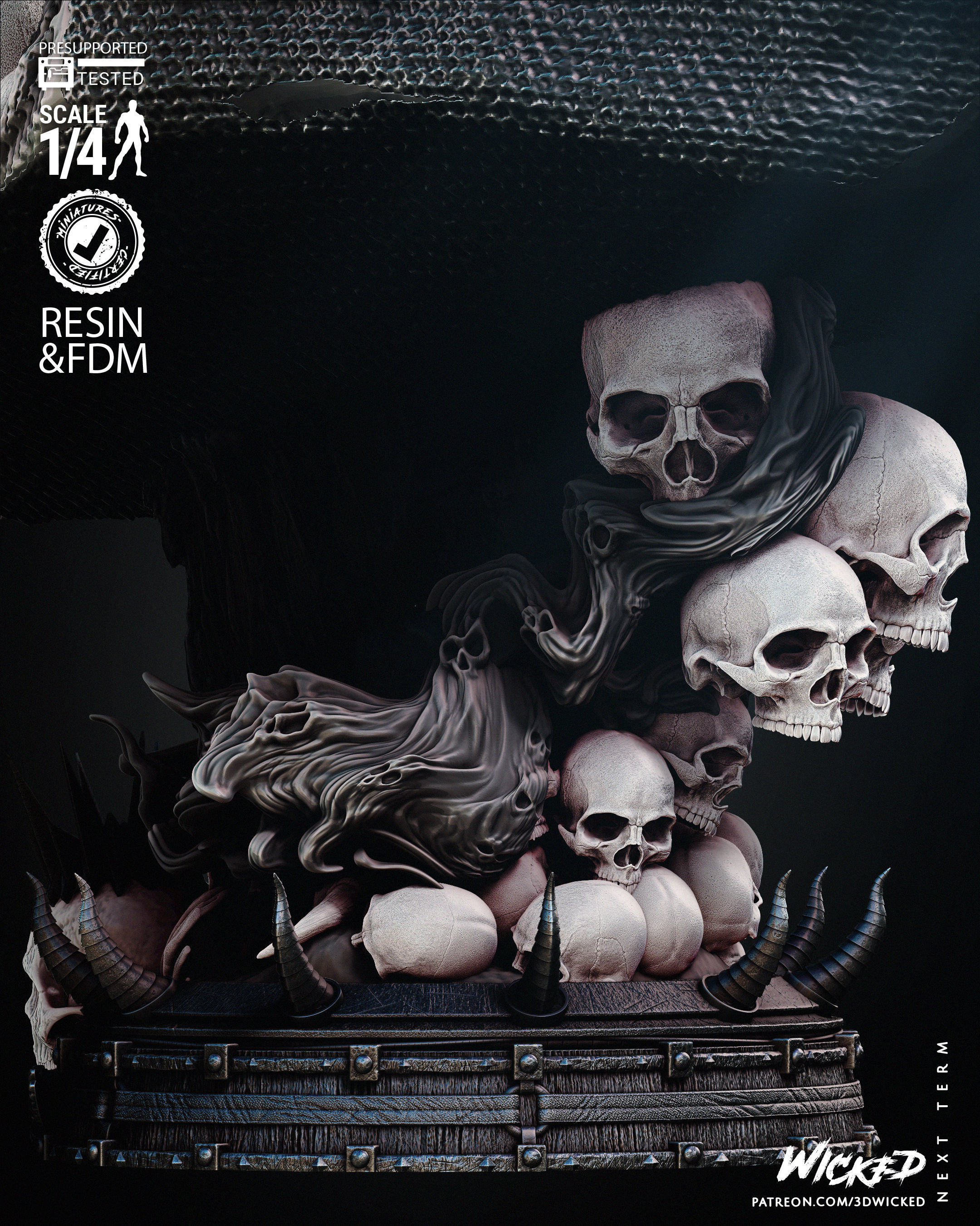 Wicked Marvel Famine Bust Tested for 3D printing 3D print model_37