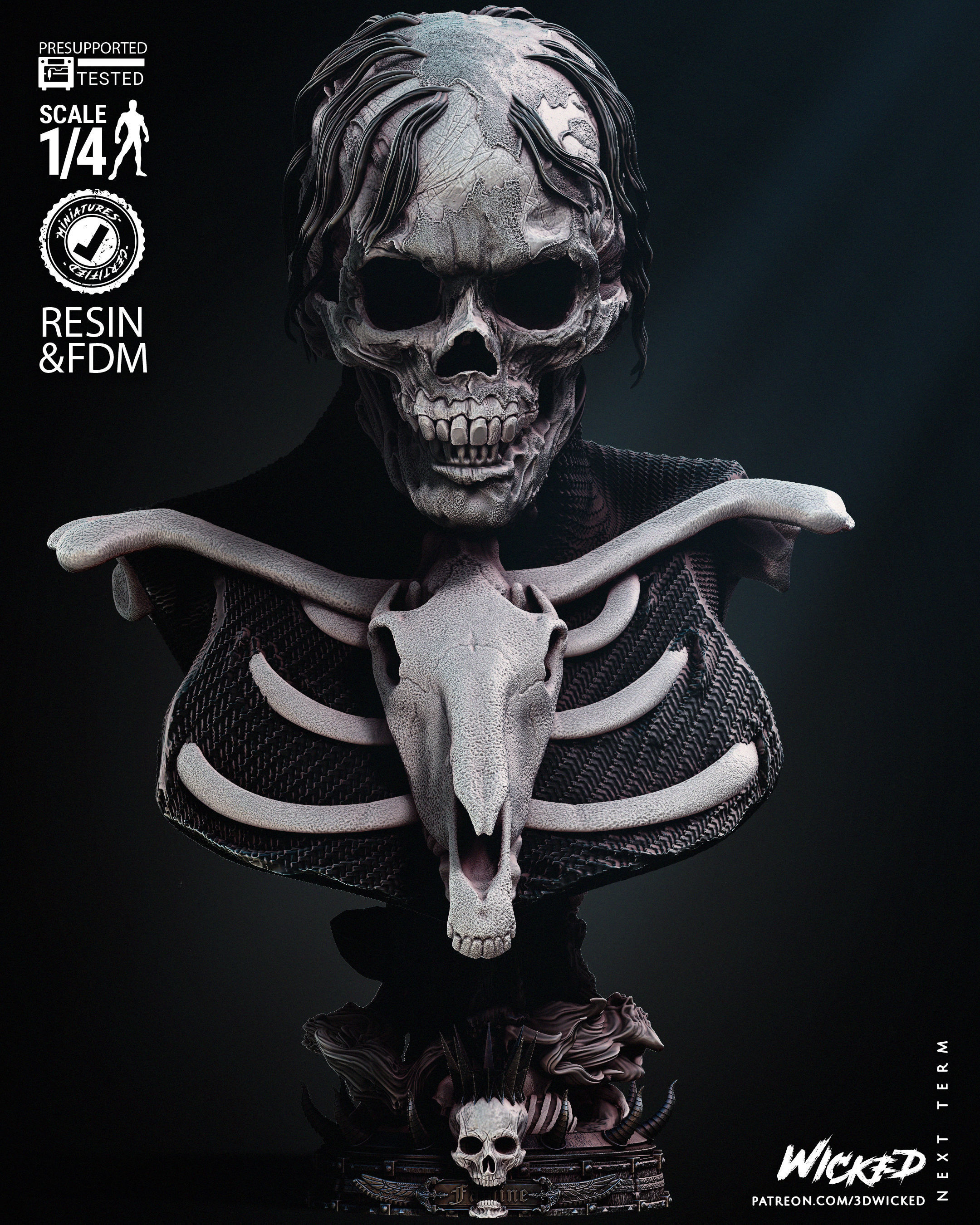 Wicked Marvel Famine Bust Tested for 3D printing 3D print model_11