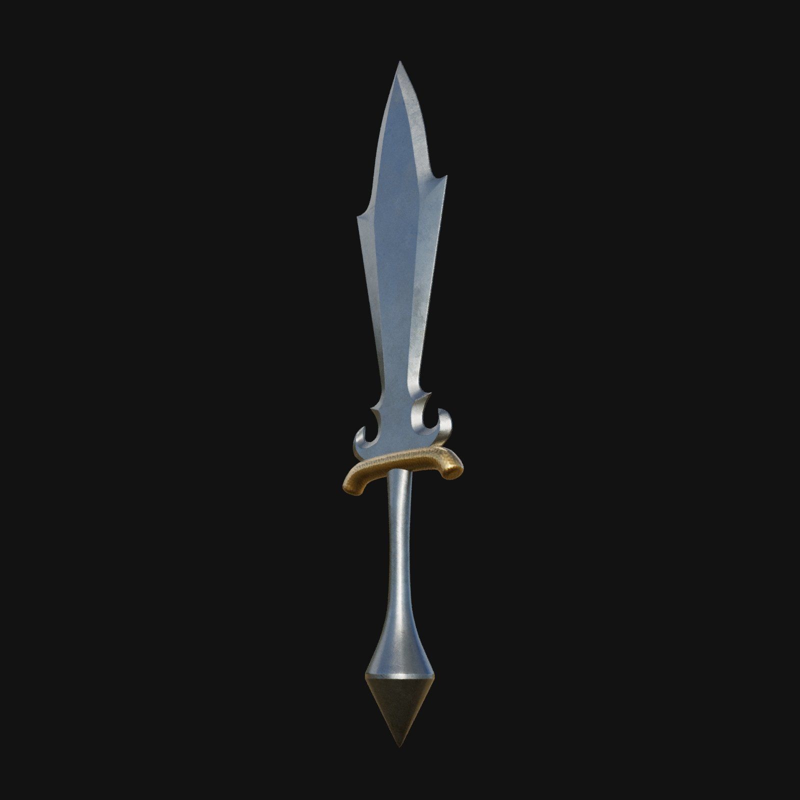 Nocturnal Nightmare Shadowy 3D Model Dagger for Digital Spies 3D model_8