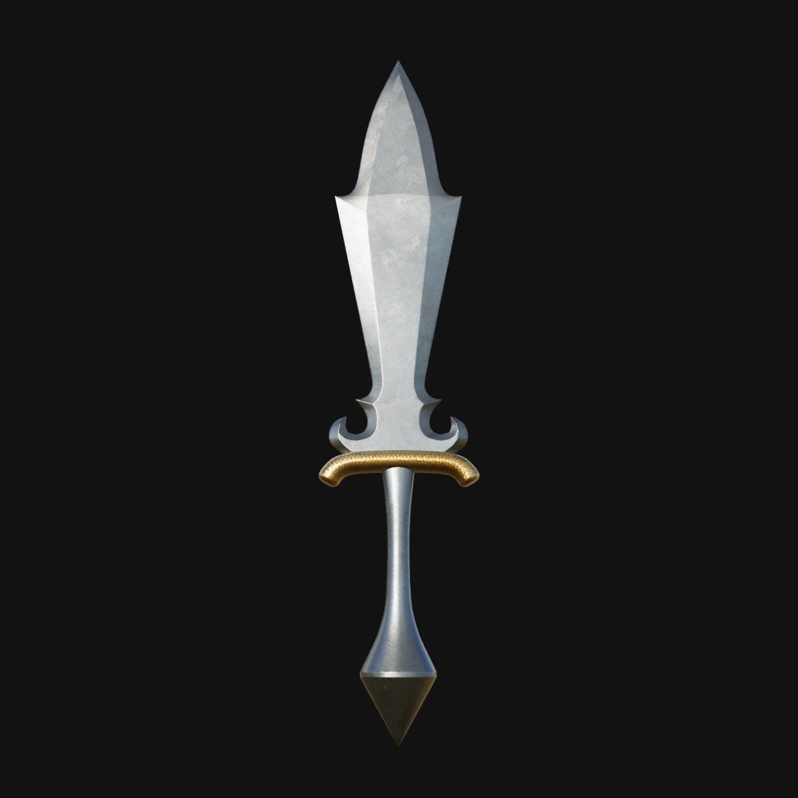 Nocturnal Nightmare Shadowy 3D Model Dagger for Digital Spies 3D model_2