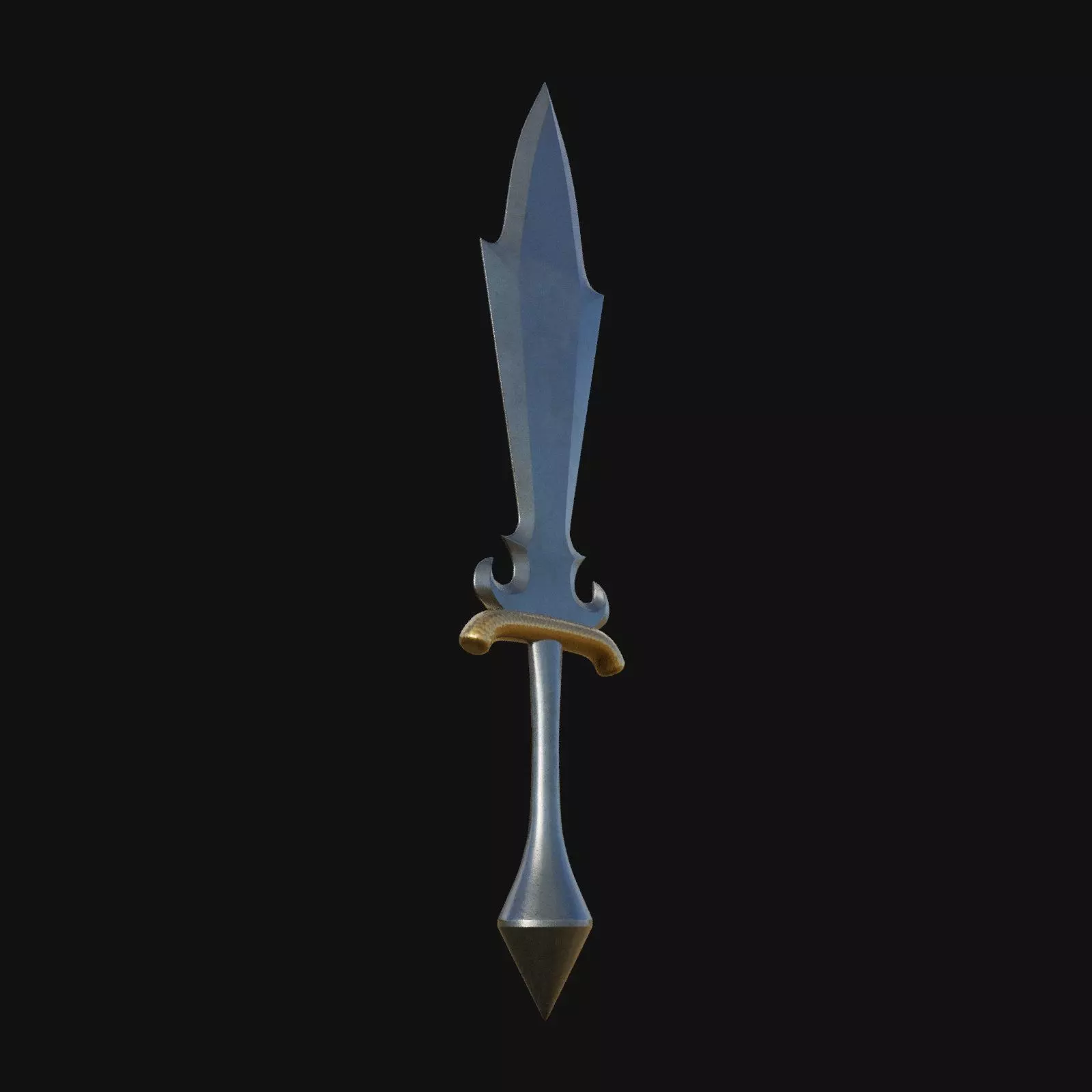 Nocturnal Nightmare Shadowy 3D Model Dagger for Digital Spies 3D model_0