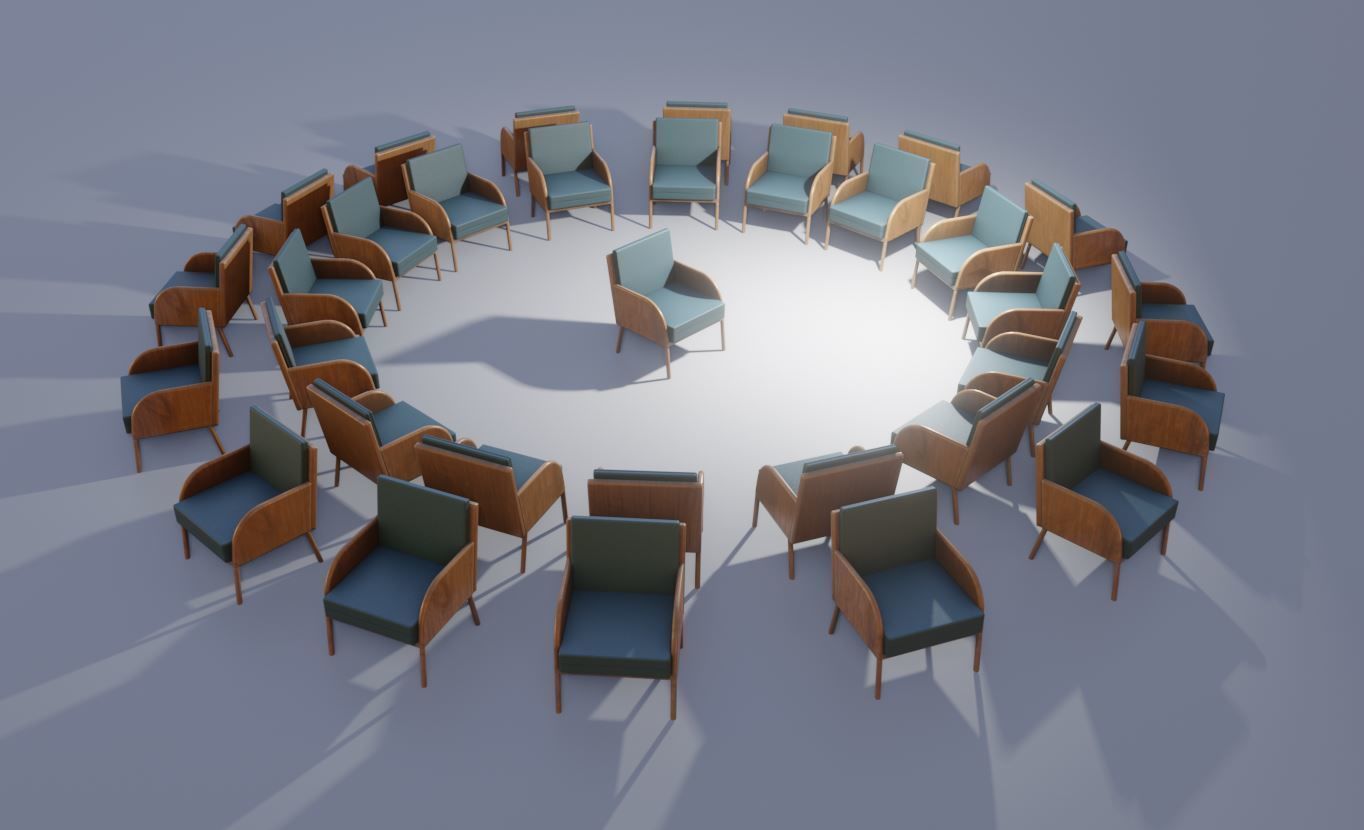 Low-Poly Lounge Chair Low-poly 3D model_11