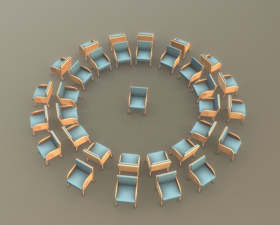 Low-Poly Lounge Chair Low-poly 3D model_16
