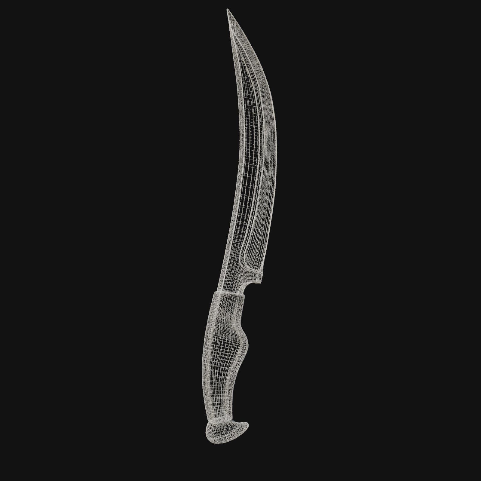 Spectral Symphony Haunting 3D Model Dagger for Digital Specters 3D model_4