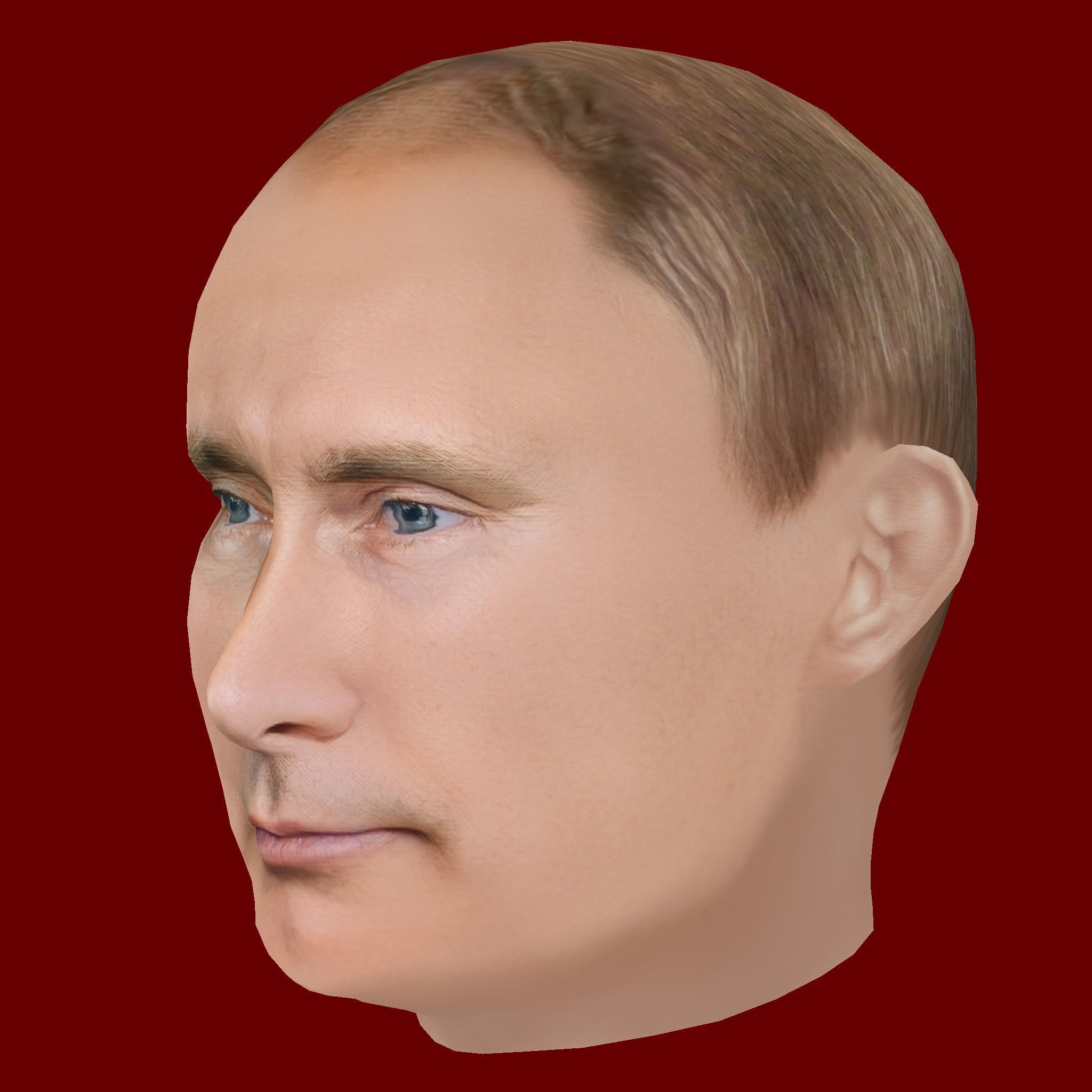 Low Poly Head of the President - Vladimir Putin Low-poly 3D model_1