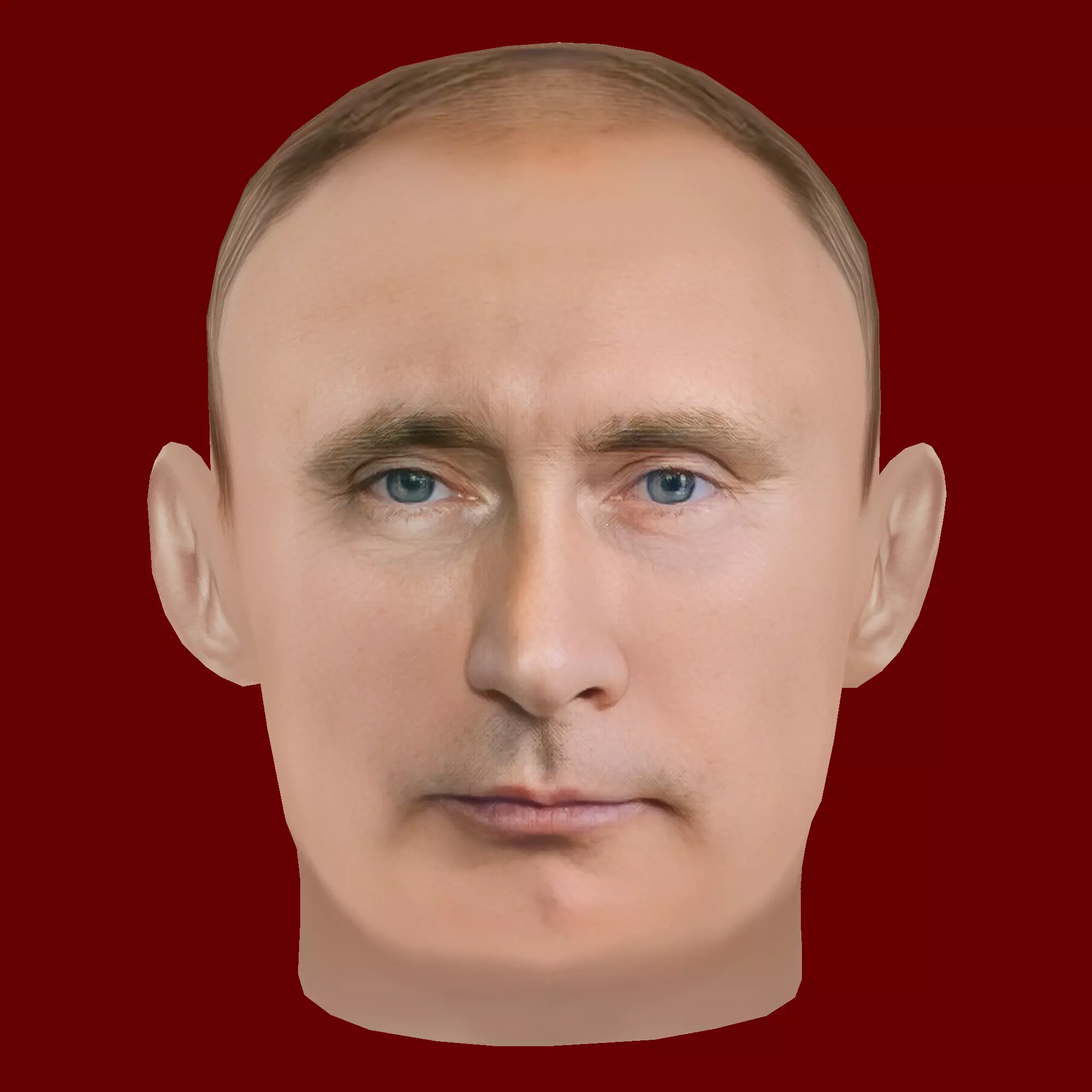 Low Poly Head of the President - Vladimir Putin Low-poly 3D model_0