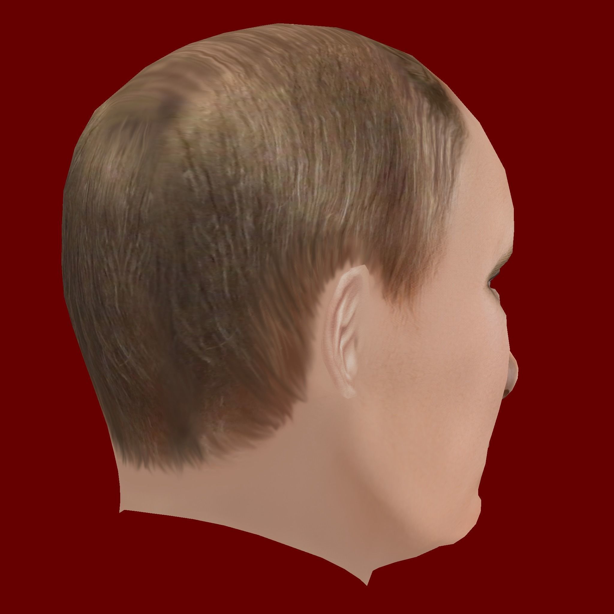 Low Poly Head of the President - Vladimir Putin Low-poly 3D model_4
