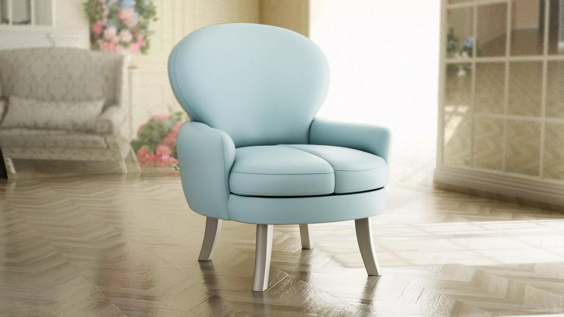 Furniture Accent Chairs Bohemian 006 Low-poly 3D model_0
