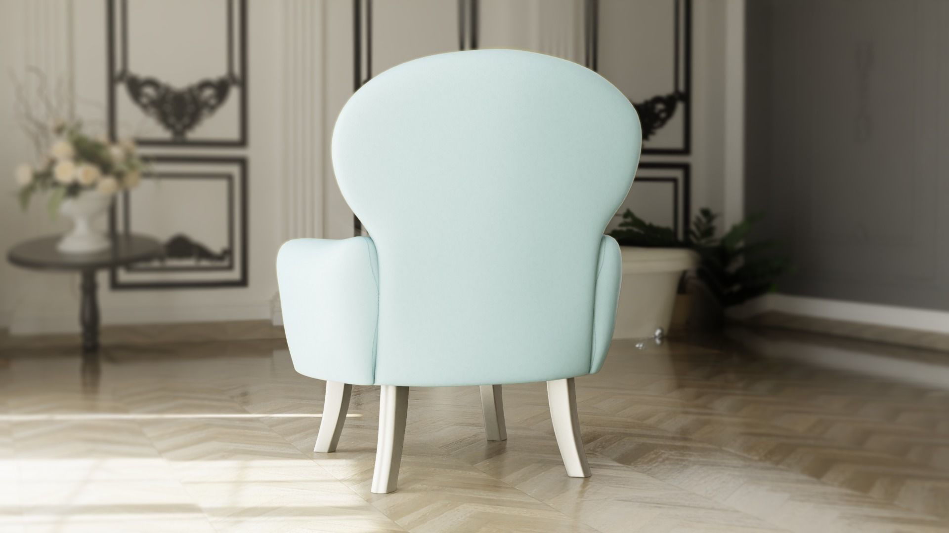 Furniture Accent Chairs Bohemian 006 Low-poly 3D model_2