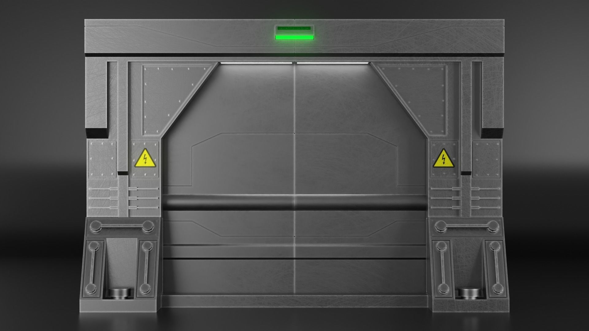 Sci Fi Door Free low-poly 3D model_3