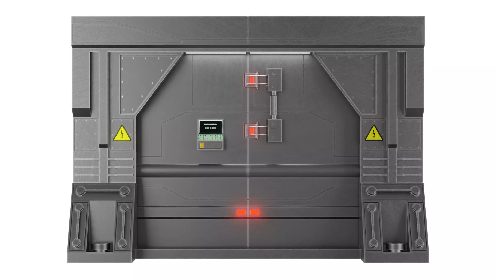 Sci Fi Door Free low-poly 3D model_0