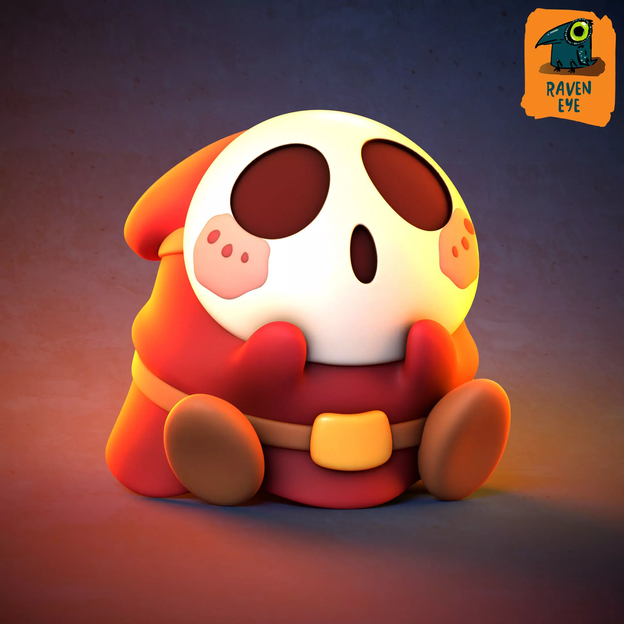 Shy guy 3D print model
