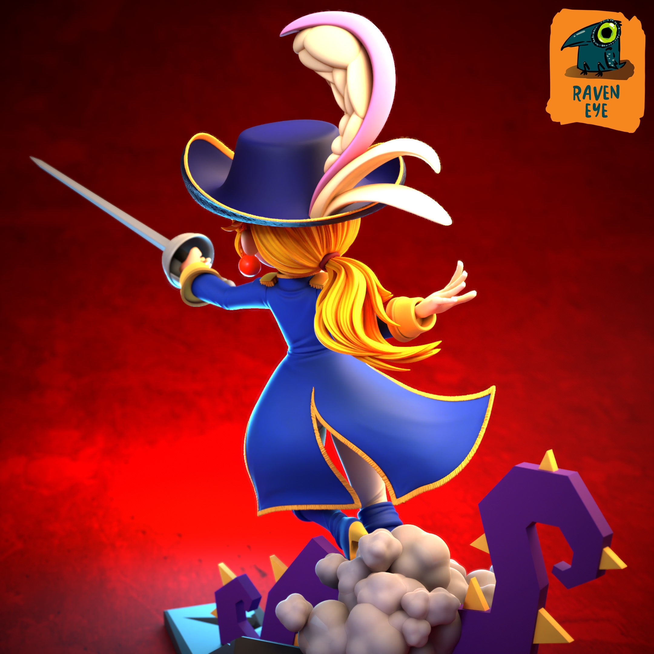 Princess Peach Showtime Pre supported 3D print model_1