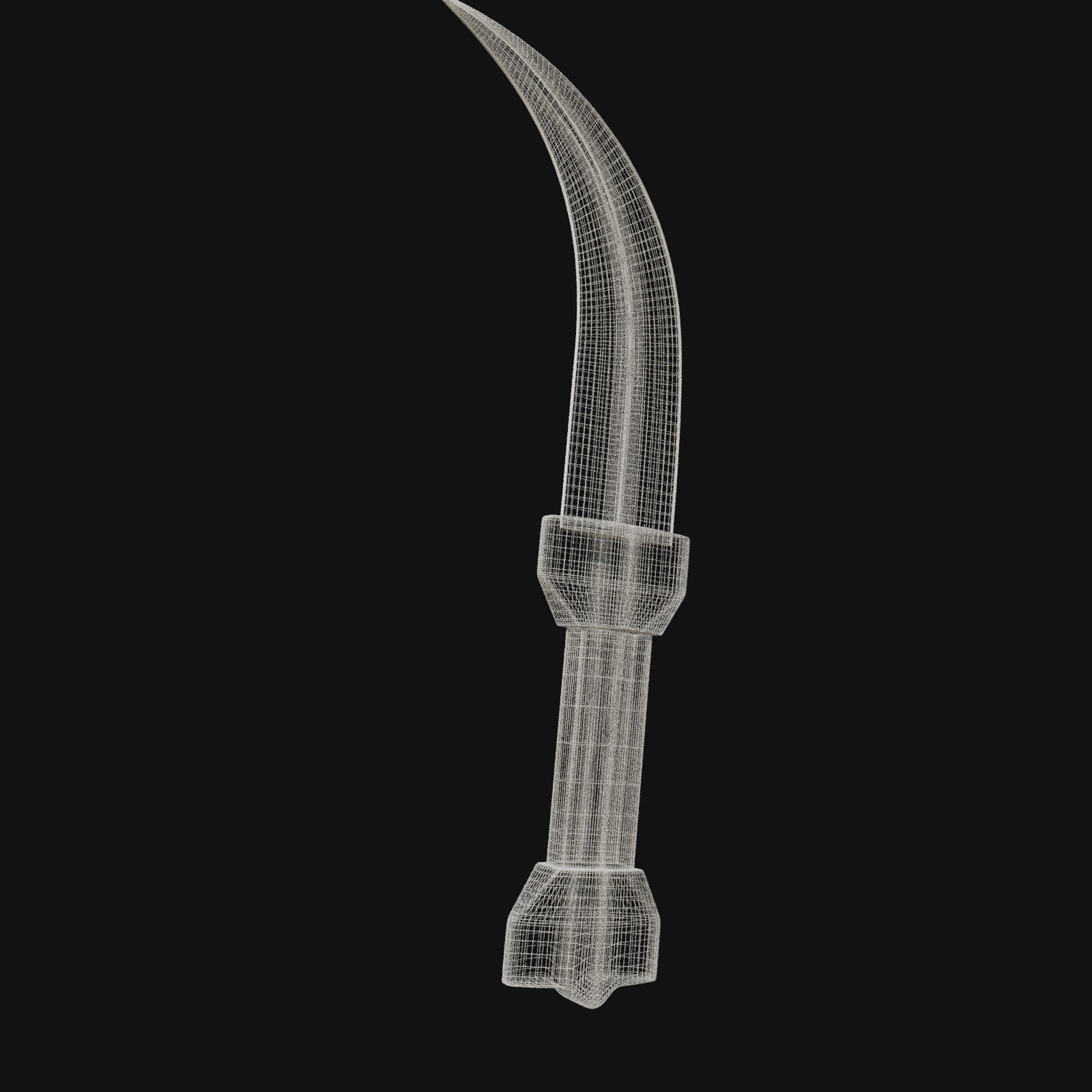 Nocturnal Nightmare Shadowy 3D Model Dagger for Digital Spies 3D model_4
