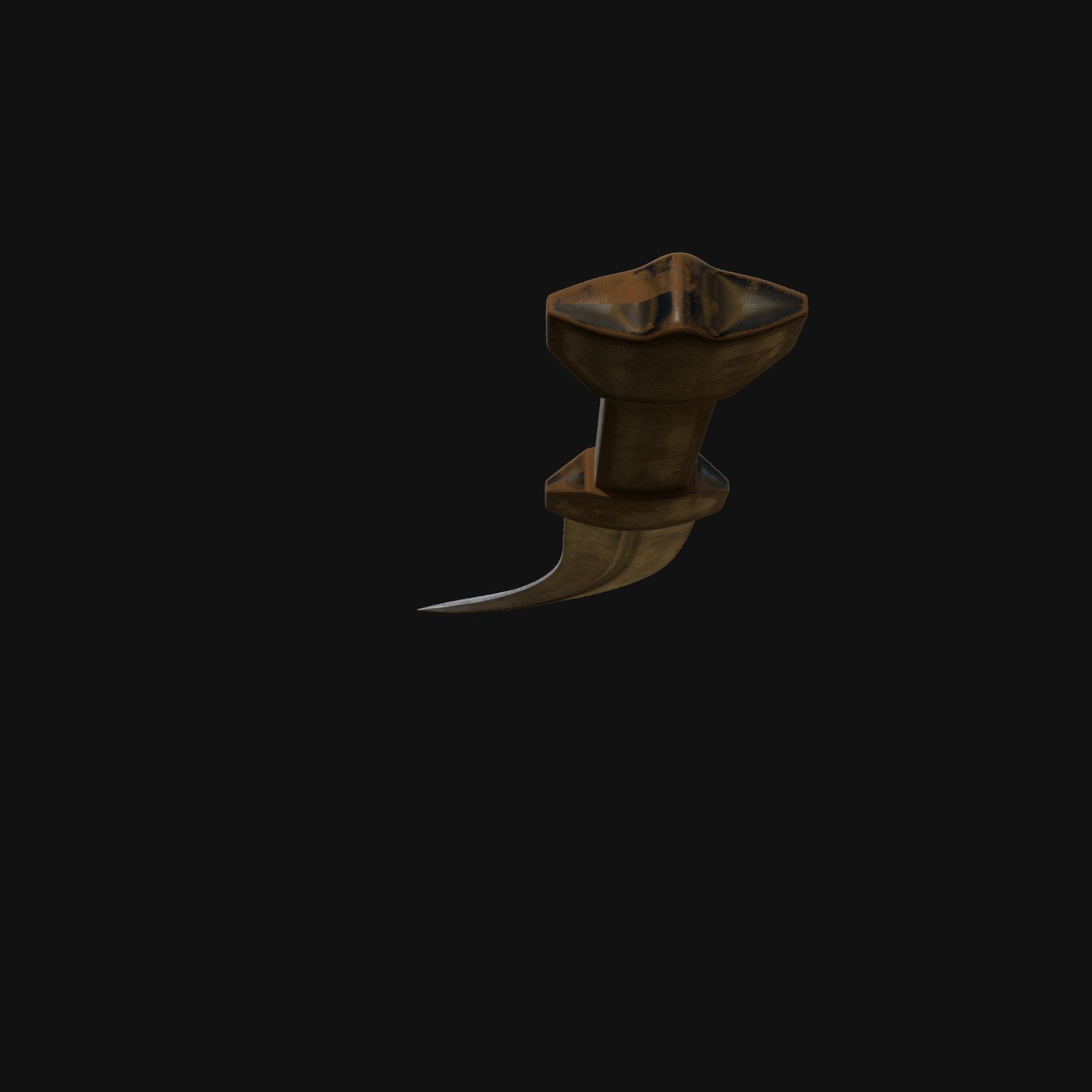 Nocturnal Nightmare Shadowy 3D Model Dagger for Digital Spies 3D model_5