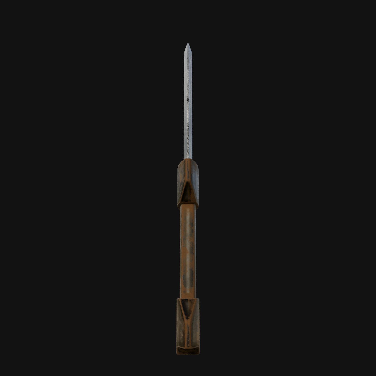 Nocturnal Nightmare Shadowy 3D Model Dagger for Digital Spies 3D model_6