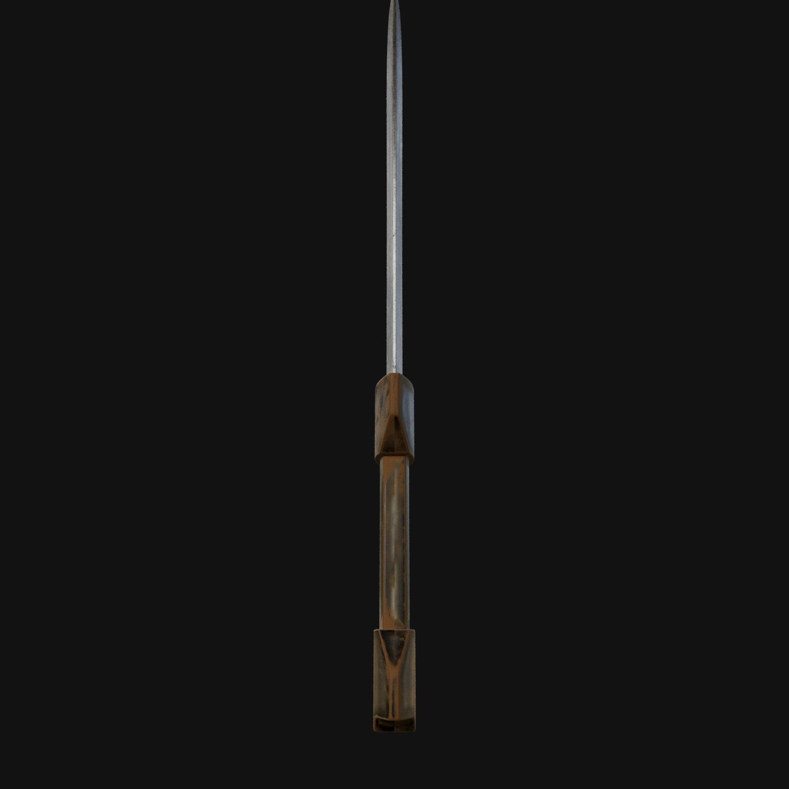 Nocturnal Nightmare Shadowy 3D Model Dagger for Digital Spies 3D model_3