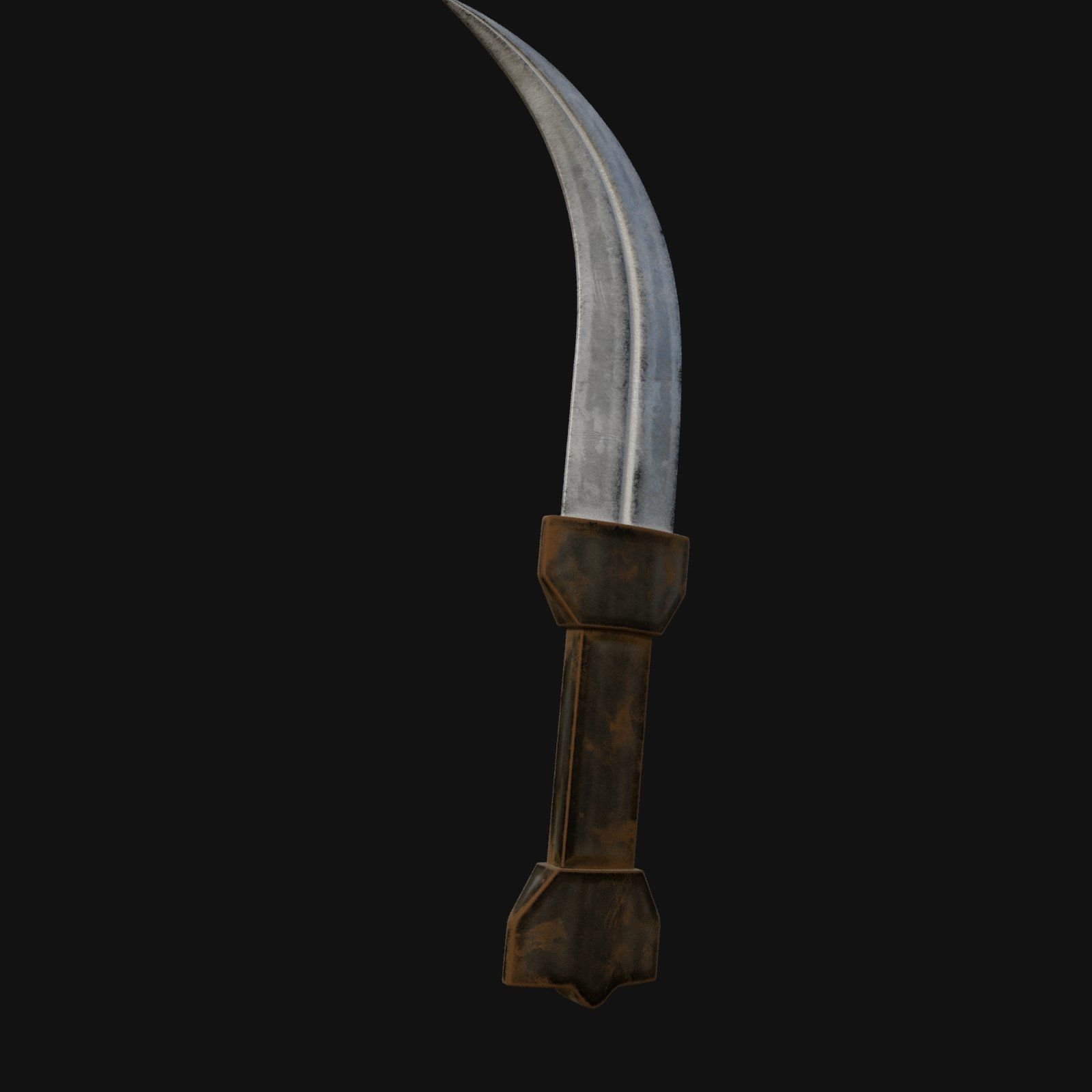 Nocturnal Nightmare Shadowy 3D Model Dagger for Digital Spies 3D model_7