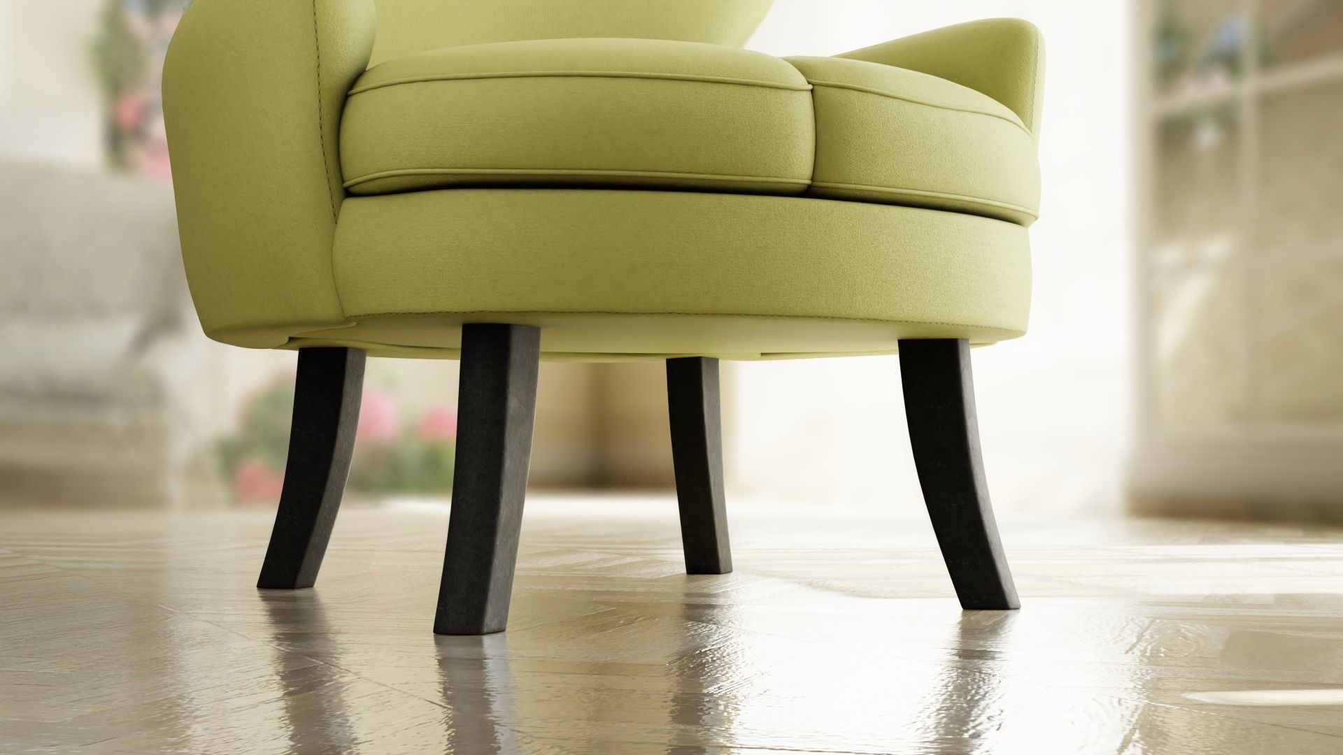 Furniture Accent Chairs Bohemian 007 Low-poly 3D model_4