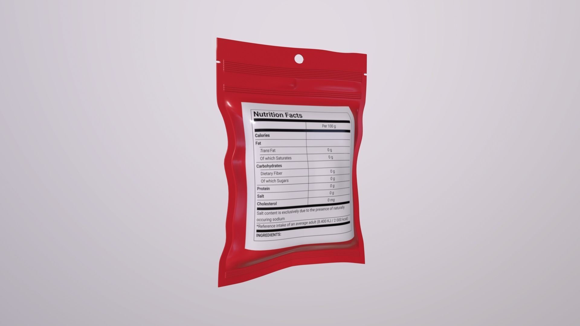 3D model of packaging - Dried meats Dried Beef Jerky  Low-poly 3D model_2