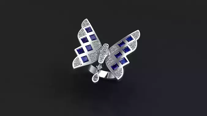 Butterfly Ring 3D print model