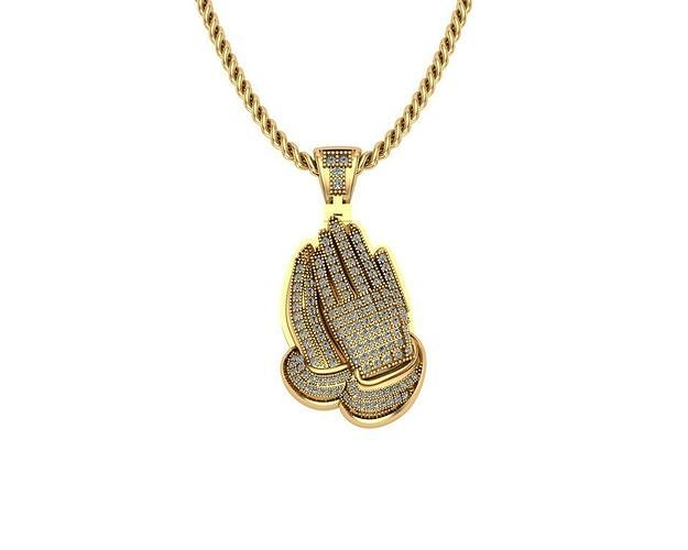 Praying Hands Pendants 3D print model