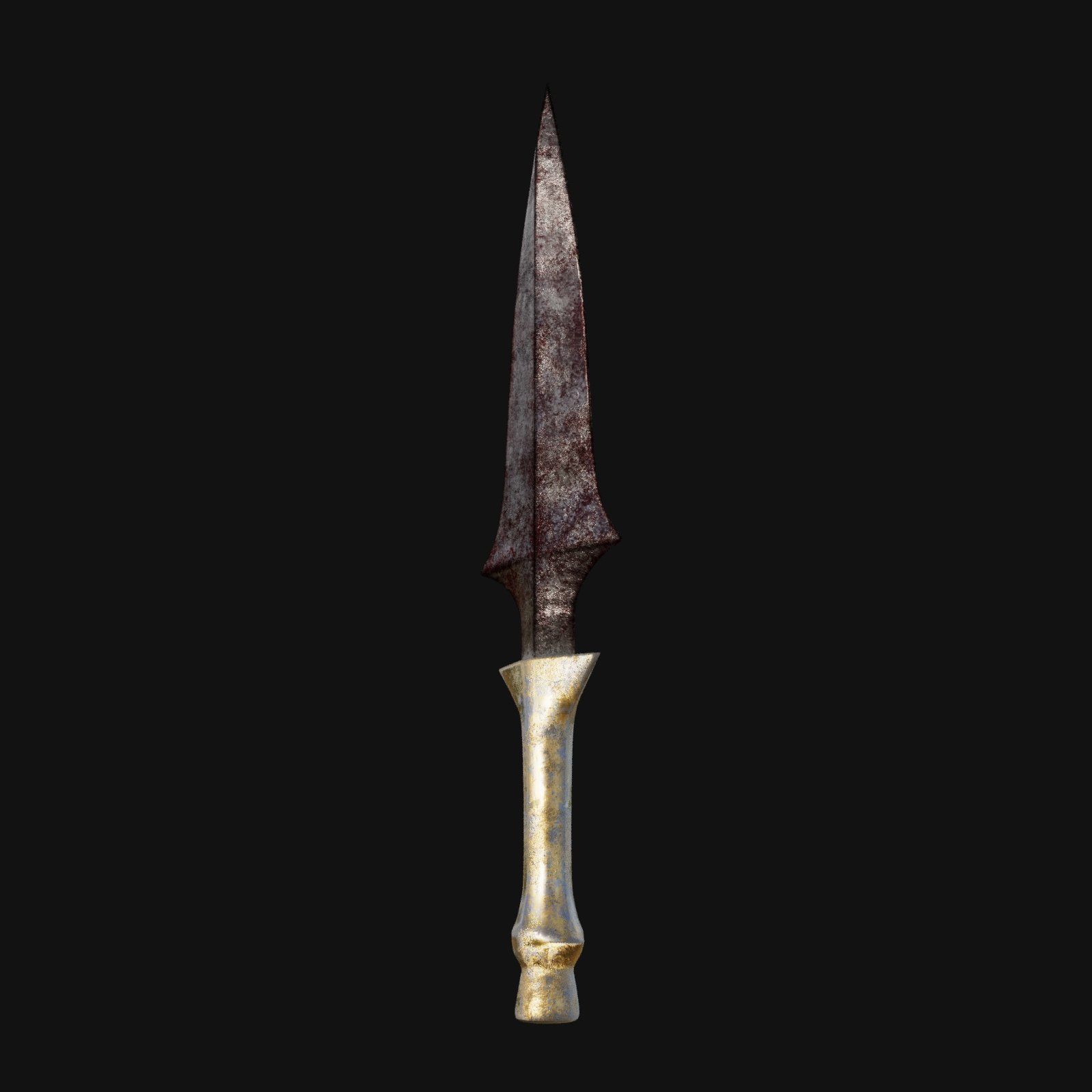 Spectral Symphony Haunting 3D Model Dagger for Digital Specters 3D model_8