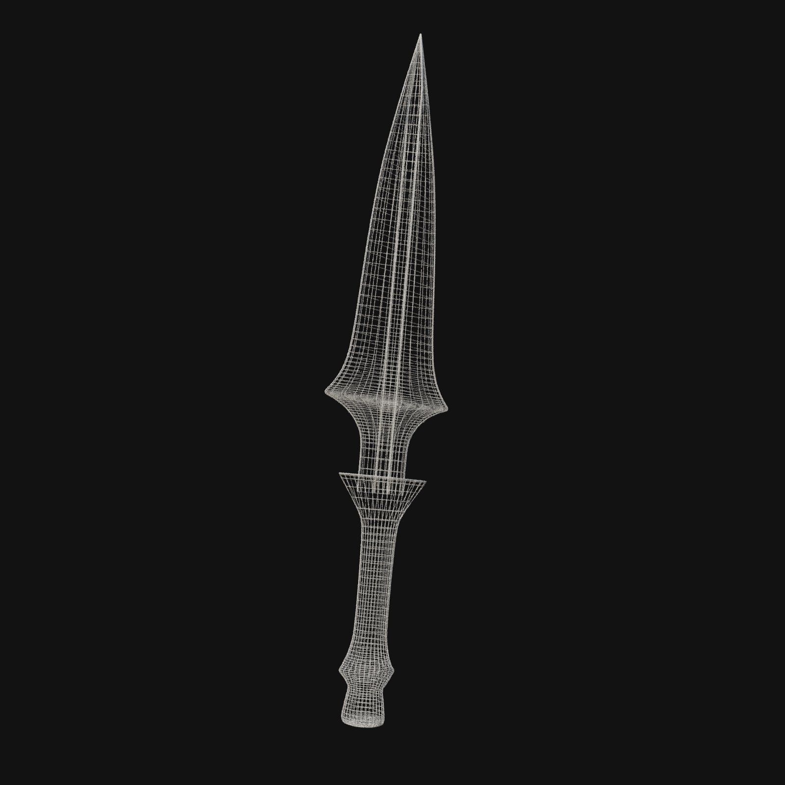 Spectral Symphony Haunting 3D Model Dagger for Digital Specters 3D model_4
