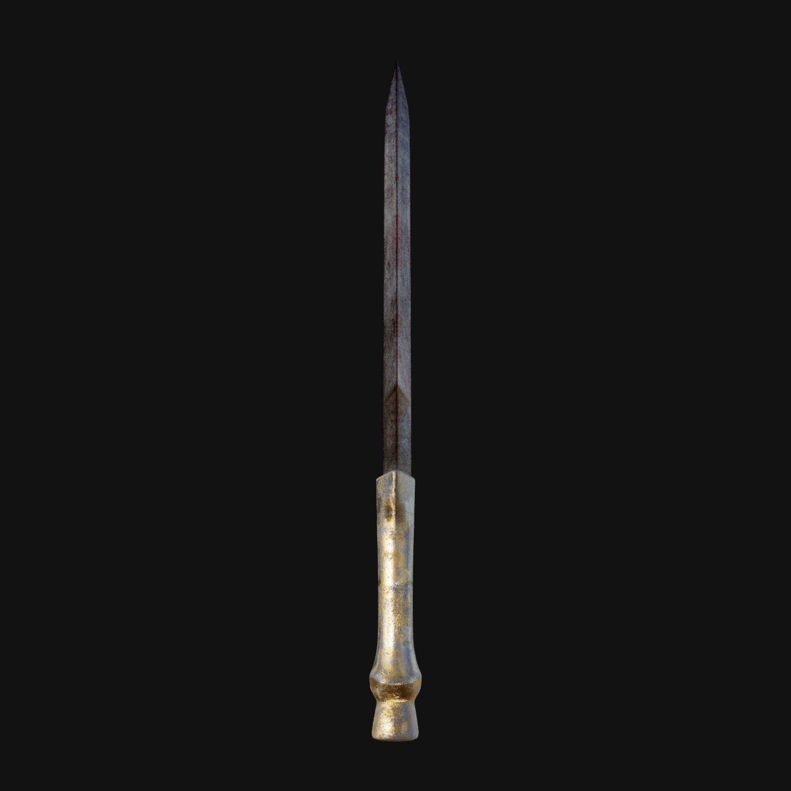 Spectral Symphony Haunting 3D Model Dagger for Digital Specters 3D model_7
