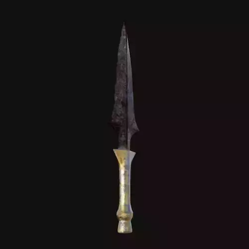 Spectral Symphony Haunting 3D Model Dagger for Digital Specters