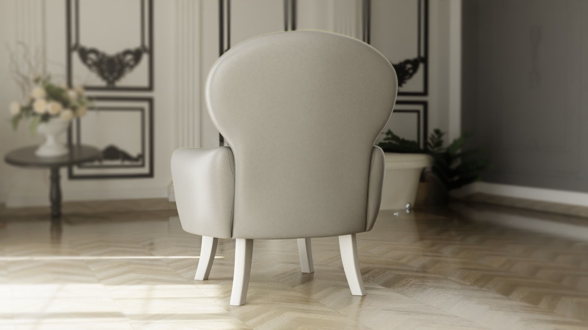 Furniture Accent Chairs Bohemian 010 Low-poly 3D model_2