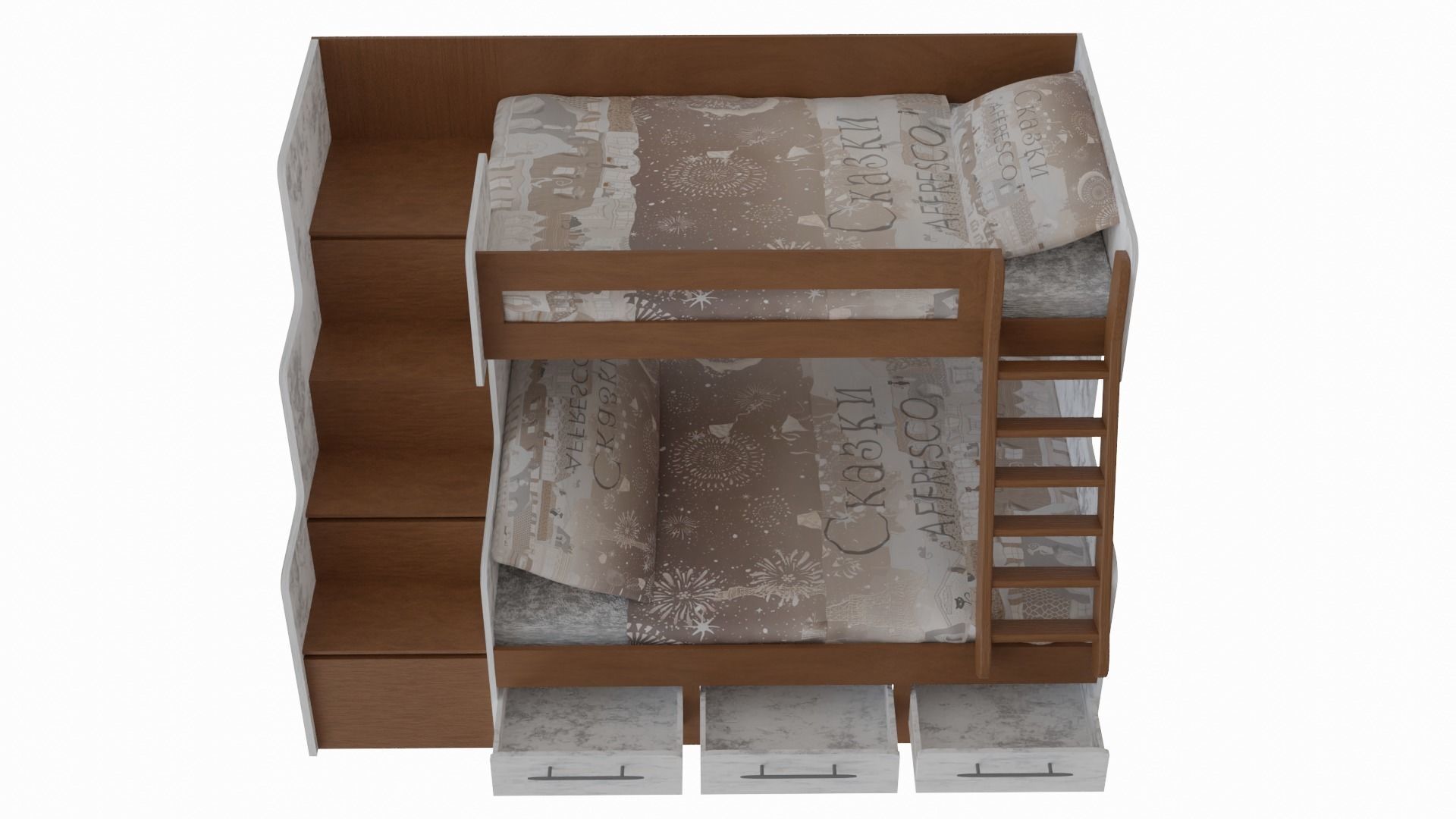 Bed for interior 3D model_1