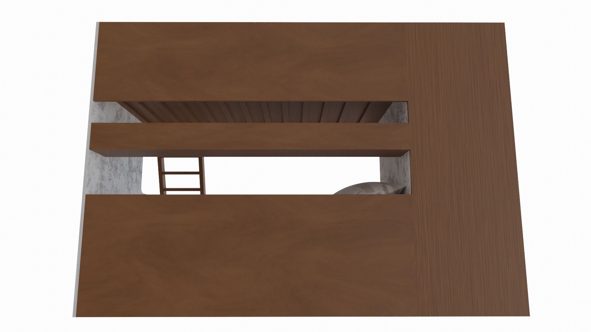 Bed for interior 3D model_4