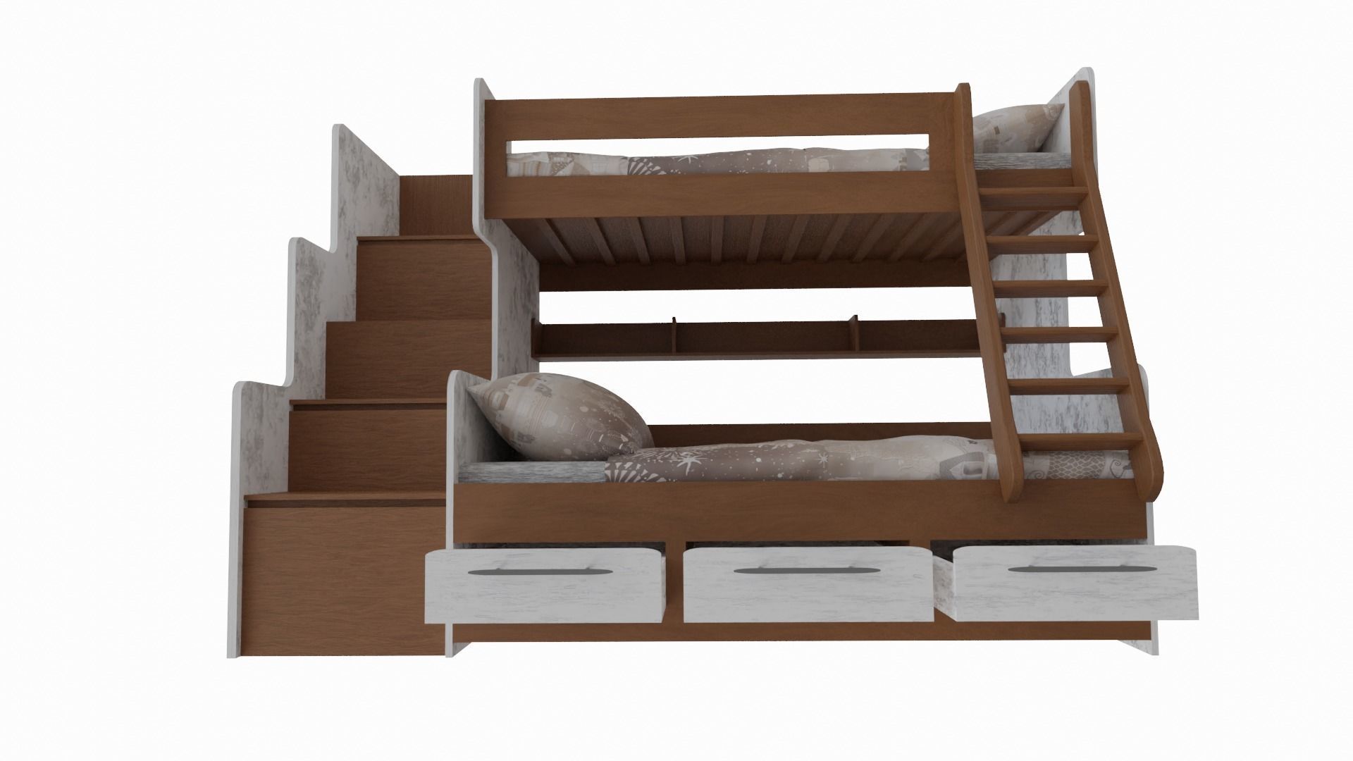 Bed for interior 3D model_2
