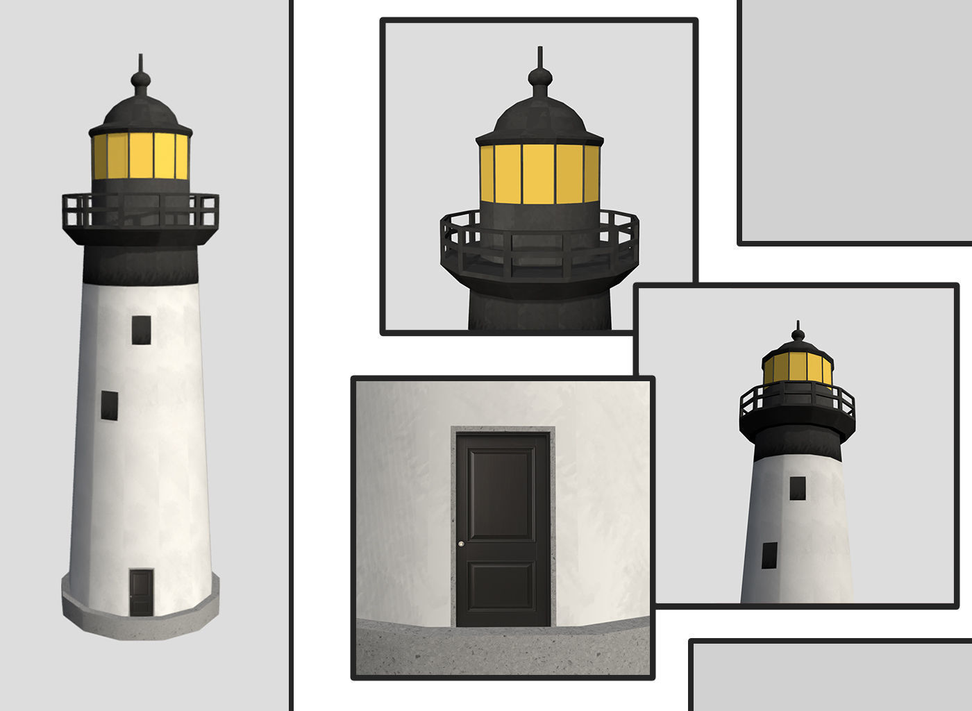 Light Houses - Low Poly Game Ready Exteriors  3D Model Collection_1
