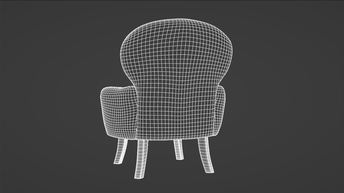 Furniture Accent Chairs Bohemian 012 Low-poly 3D model_6
