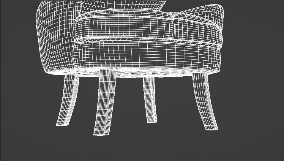 Furniture Accent Chairs Bohemian 013 Low-poly 3D model_7