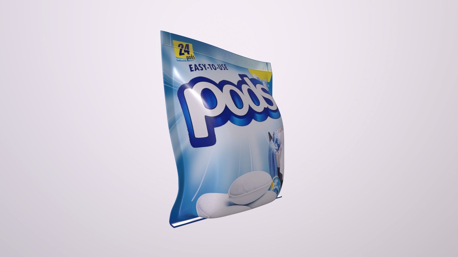 3D model of packaging - Fabric softeners Fabric Softener Pods Low-poly 3D model_4