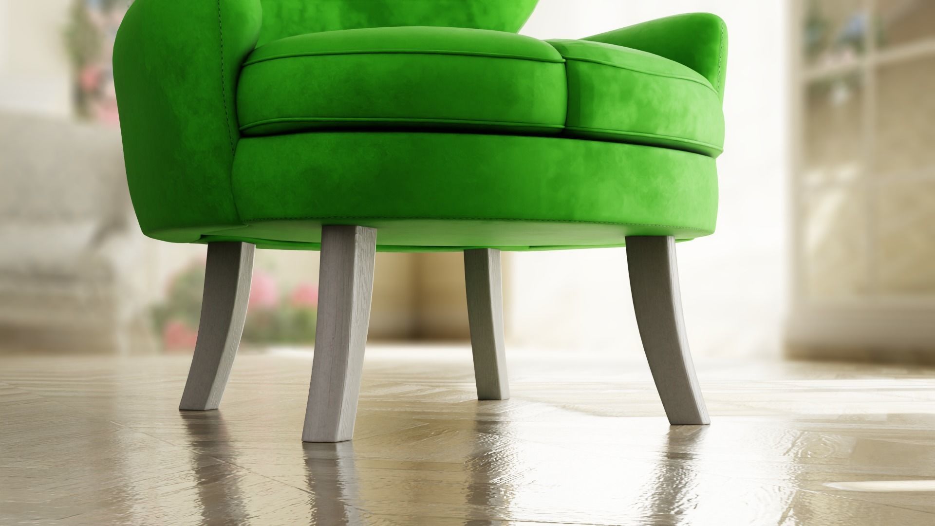 Furniture Accent Chairs Bohemian 014 Low-poly 3D model_4