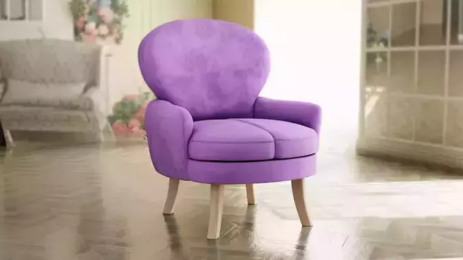 Furniture Accent Chairs Bohemian 015 Low-poly 3D model