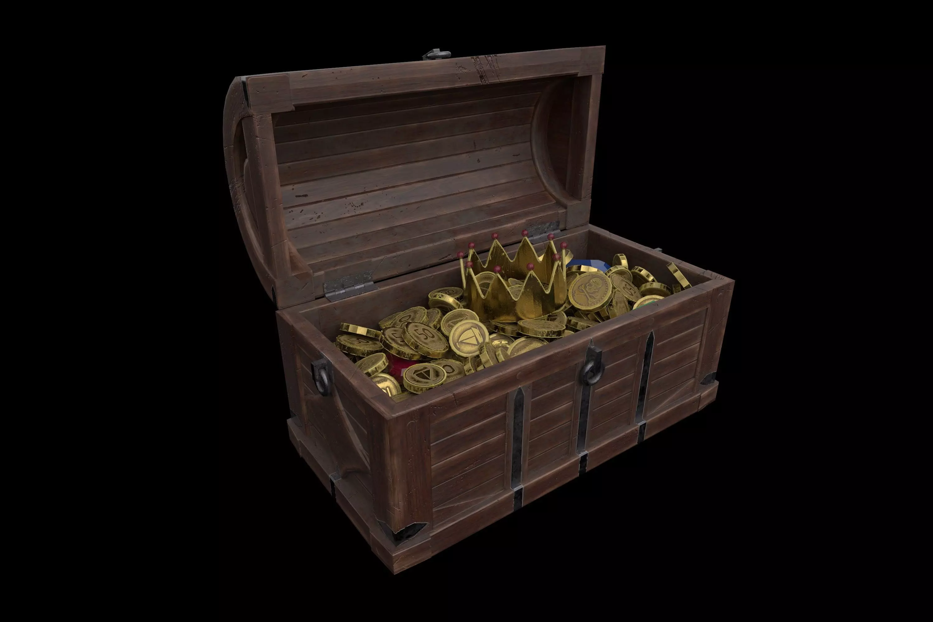 Treasure Chest Low-poly Low-poly 3D model