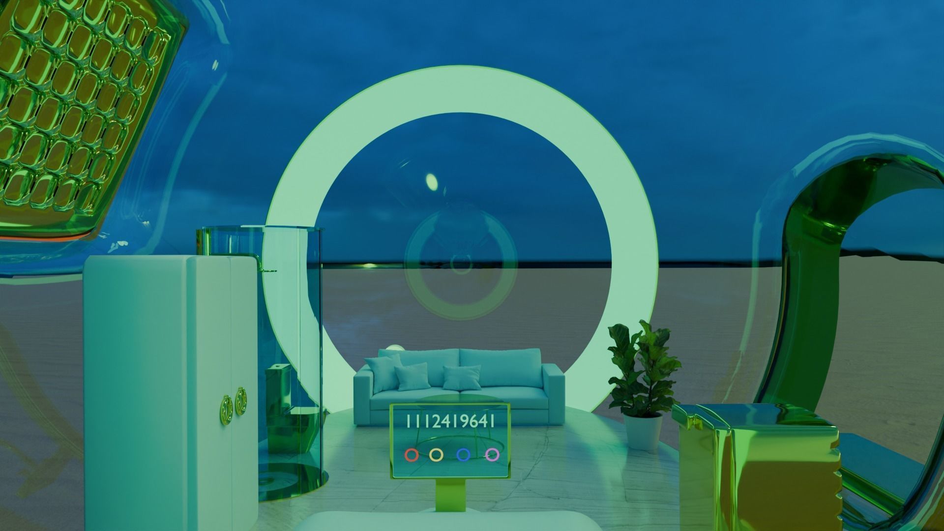 Futuristic mars house 3D model_1