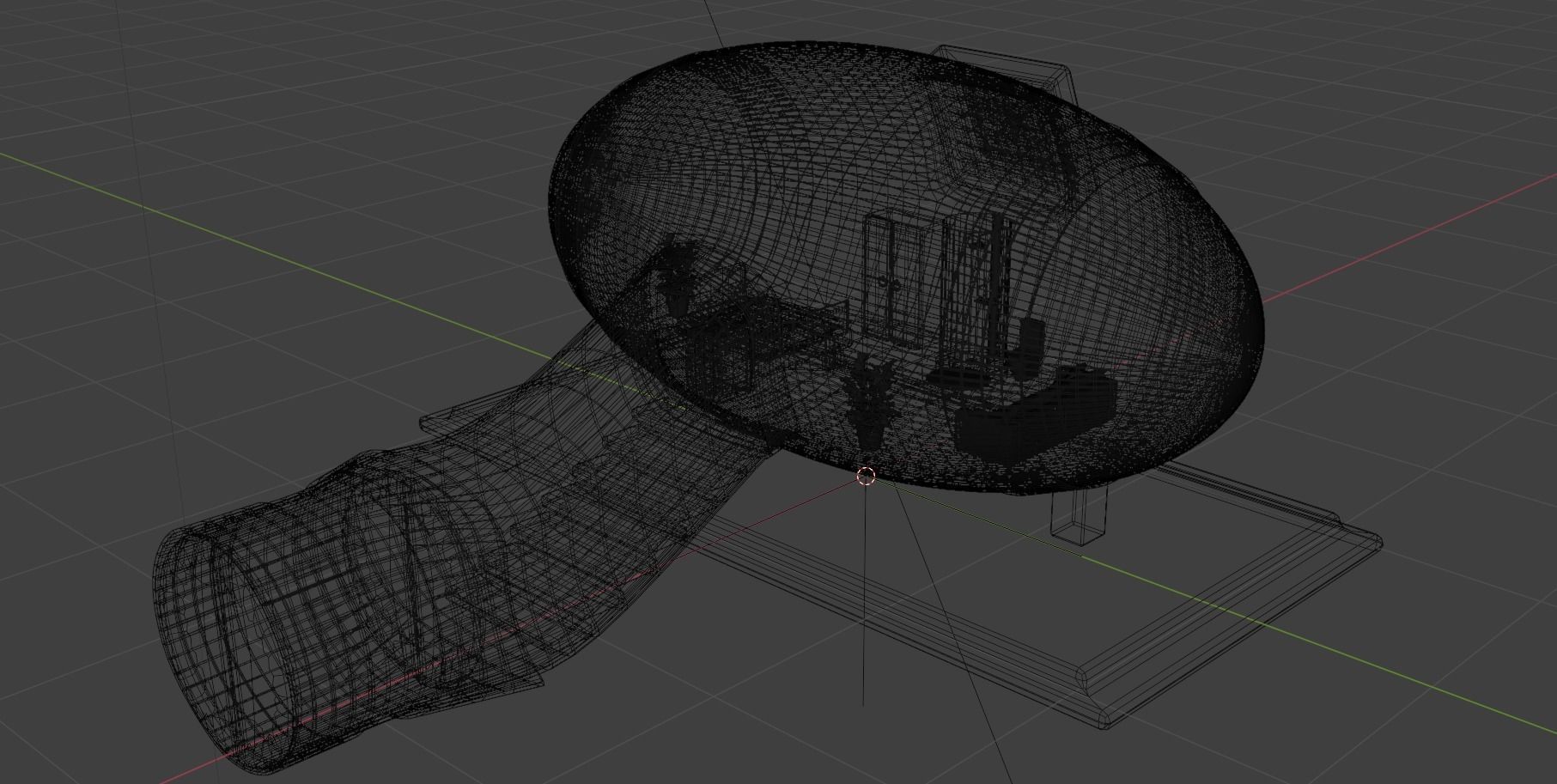 Futuristic mars house 3D model_2